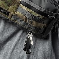 Vista 7 de Llavero con mosquetón de titanio KeyUnity, organizador EDC de liberación rápida con llavero