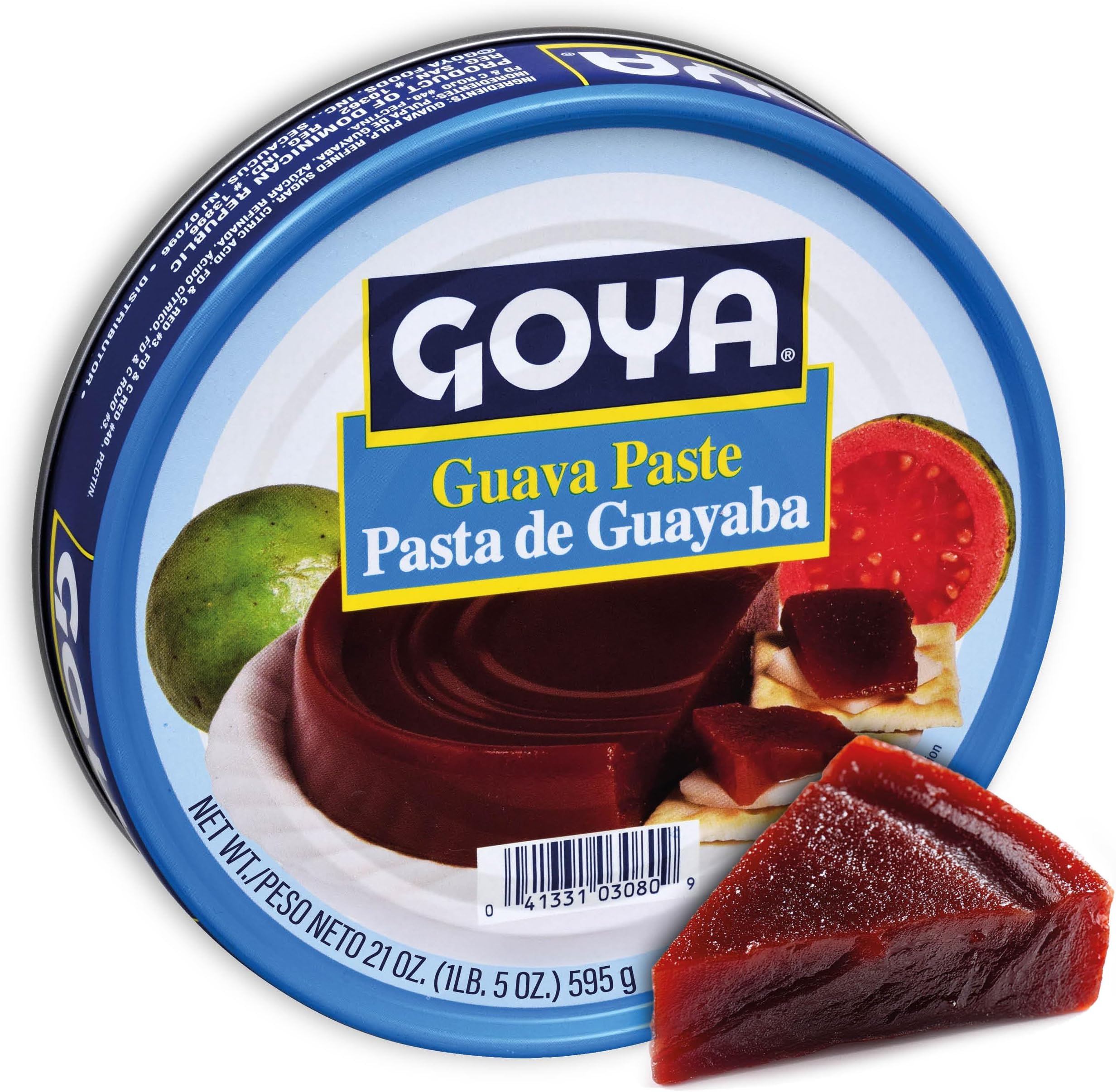 Guava Puree Paste by Goya, Guava Jelly for Breakfast Pastries, Guava Concentrate Jam Made With Guava Pulp, Pasta de Guava, Latin Cooking and Baking Kitchen Staple, 21 oz Can