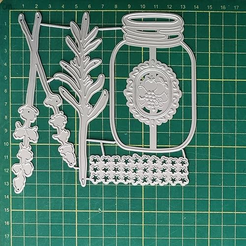 Miniatura 3 de Troqueles de botella de lavanda para hacer tarjetas, troqueles de corte de metal, troqueles de papel para álbumes de recortes, suministros de