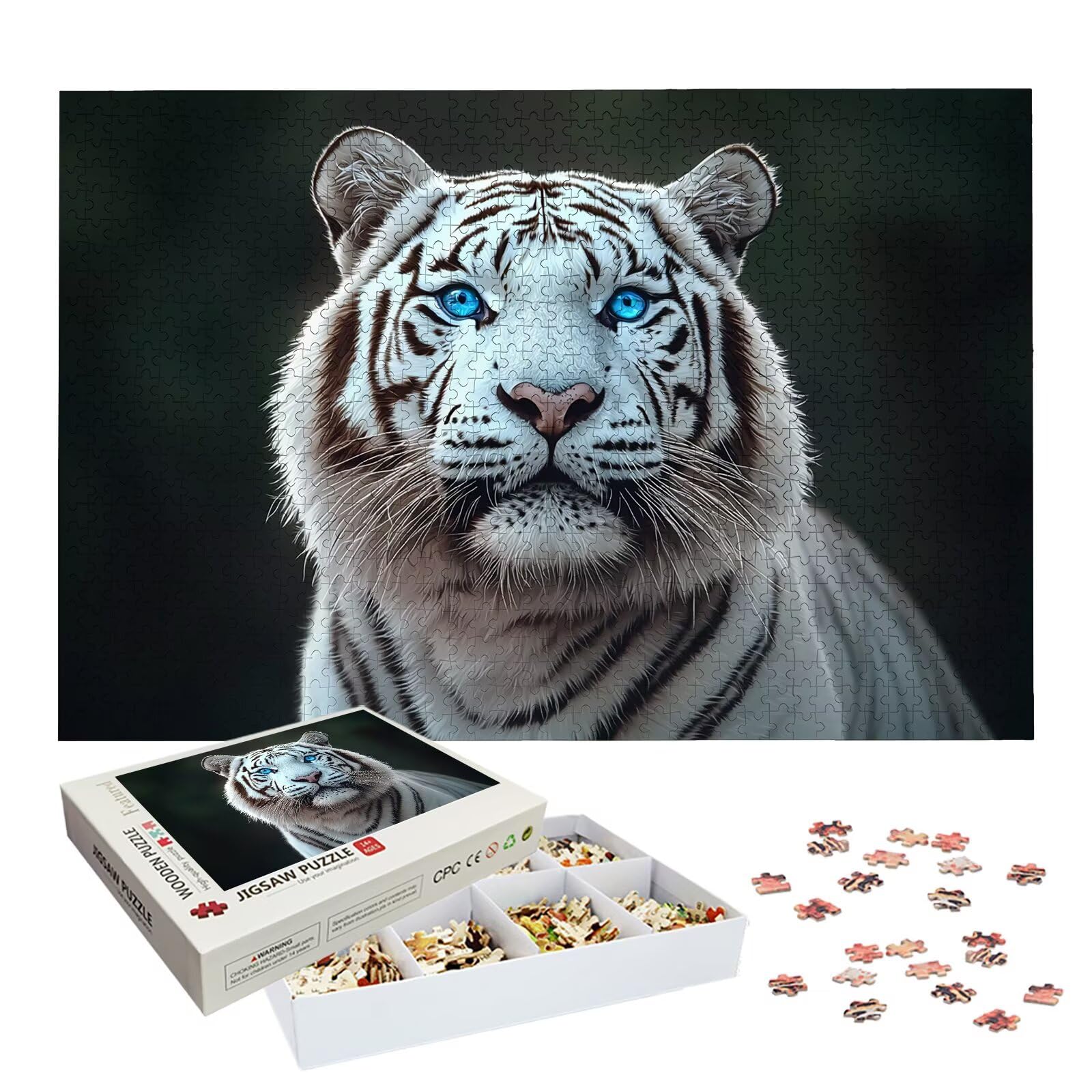 Puzzle 5000 Pezzi Tigre, Puzzle Animale 5000 Pezzi Arte per Adulti e Bambini, Misura: 156.5x105.5 cm, Puzzles Legno per Adulti con Squisita Scatola di Imballaggio, Regalo Donna, Regalo Uomo, -7357