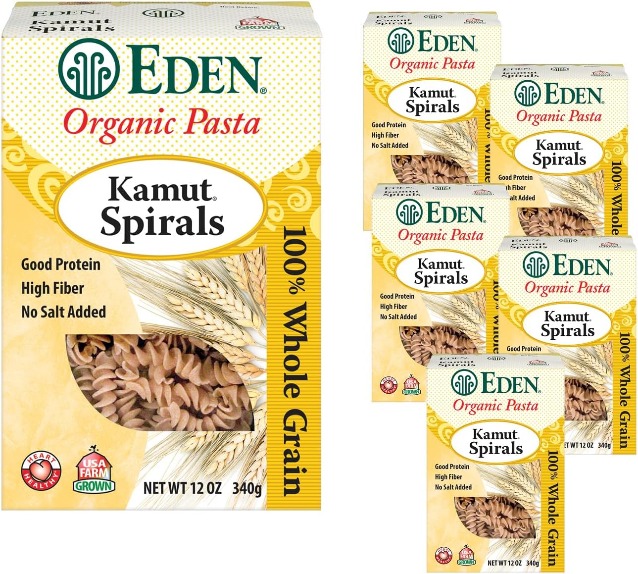 Eden Kamut Spirals, Organic, 100% Whole Grain, 12-Ounce (Pack of 6)