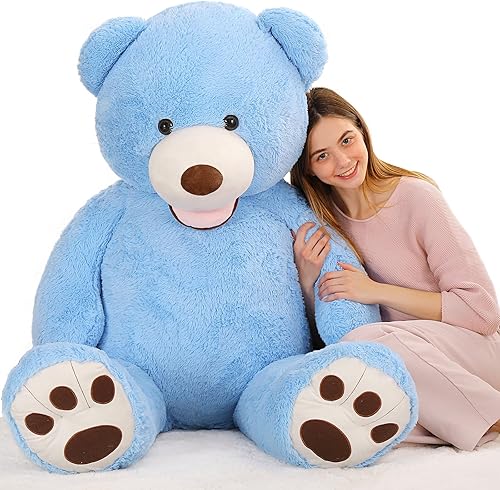Vista 20 de MaoGoLan - Oso de peluche gigante para niñas Marrón