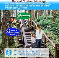 Vista 4 de Luces de alarma de seguridad con sensor solar para exteriores, detector de movimiento de 360°, luz estroboscópica intermitente, lámpara de Rojo 1