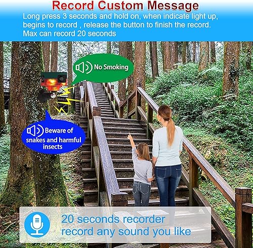 Miniatura 4 de Luces de alarma de seguridad con sensor solar para exteriores, detector de movimiento de 360, luz estroboscópica intermitente, lámpara de