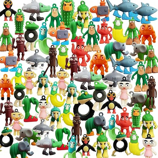 72PCS Italian Brainrot Action Figure Keychain Decoration