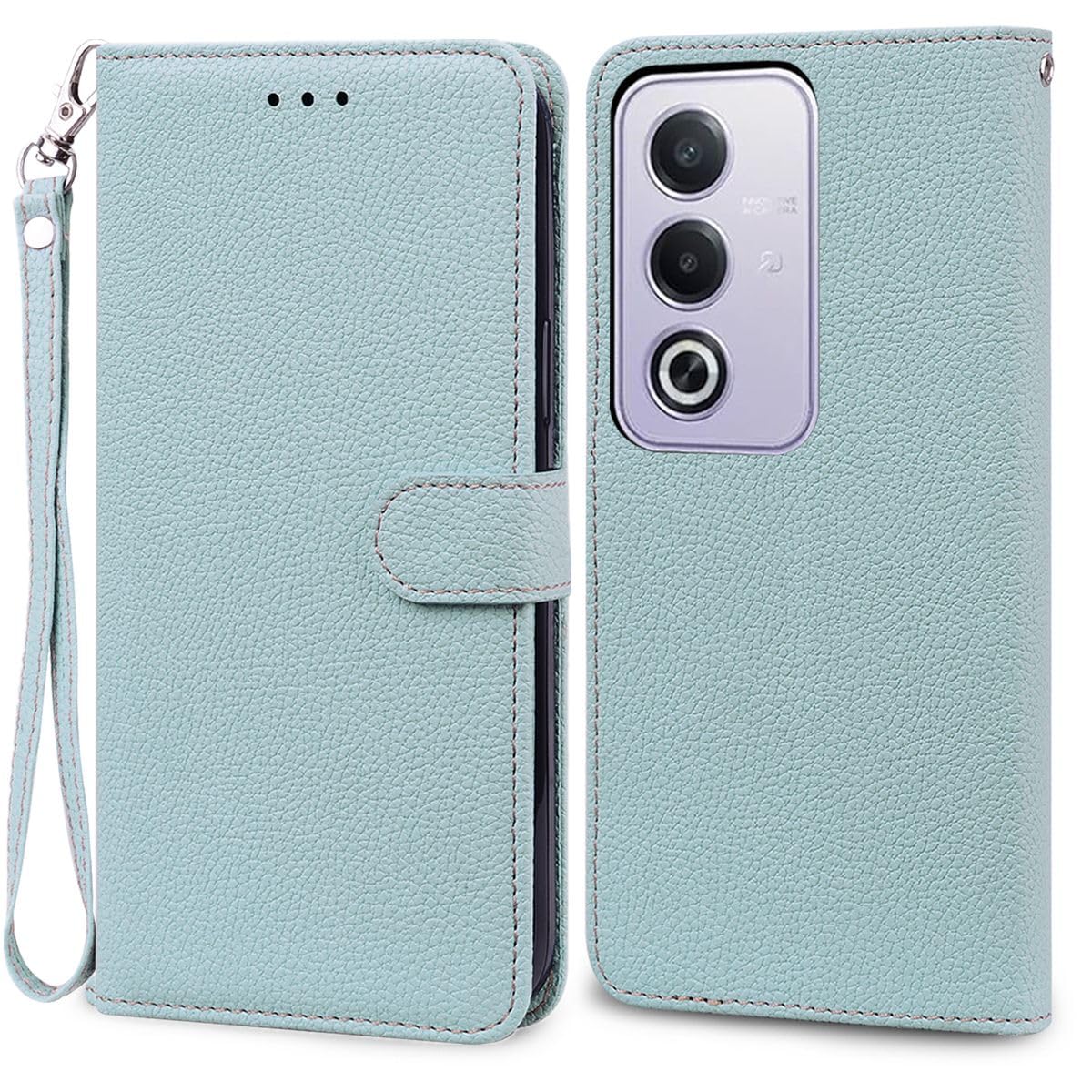 OPPO A3 5G ケース 手帳型 通用 OPPOA3 5g おっぽ a3 A402OP CPH2639 SIMフリー 楽天モバイル ワイモバイル 手帳 oppoa35gケース オッポA35g カバー オッポ A3 5G 携帯カバー 手帳 適用 case Cobeimisr ライチ紋 軽量 カードケース ストラップ スマホケース ライト ブルー