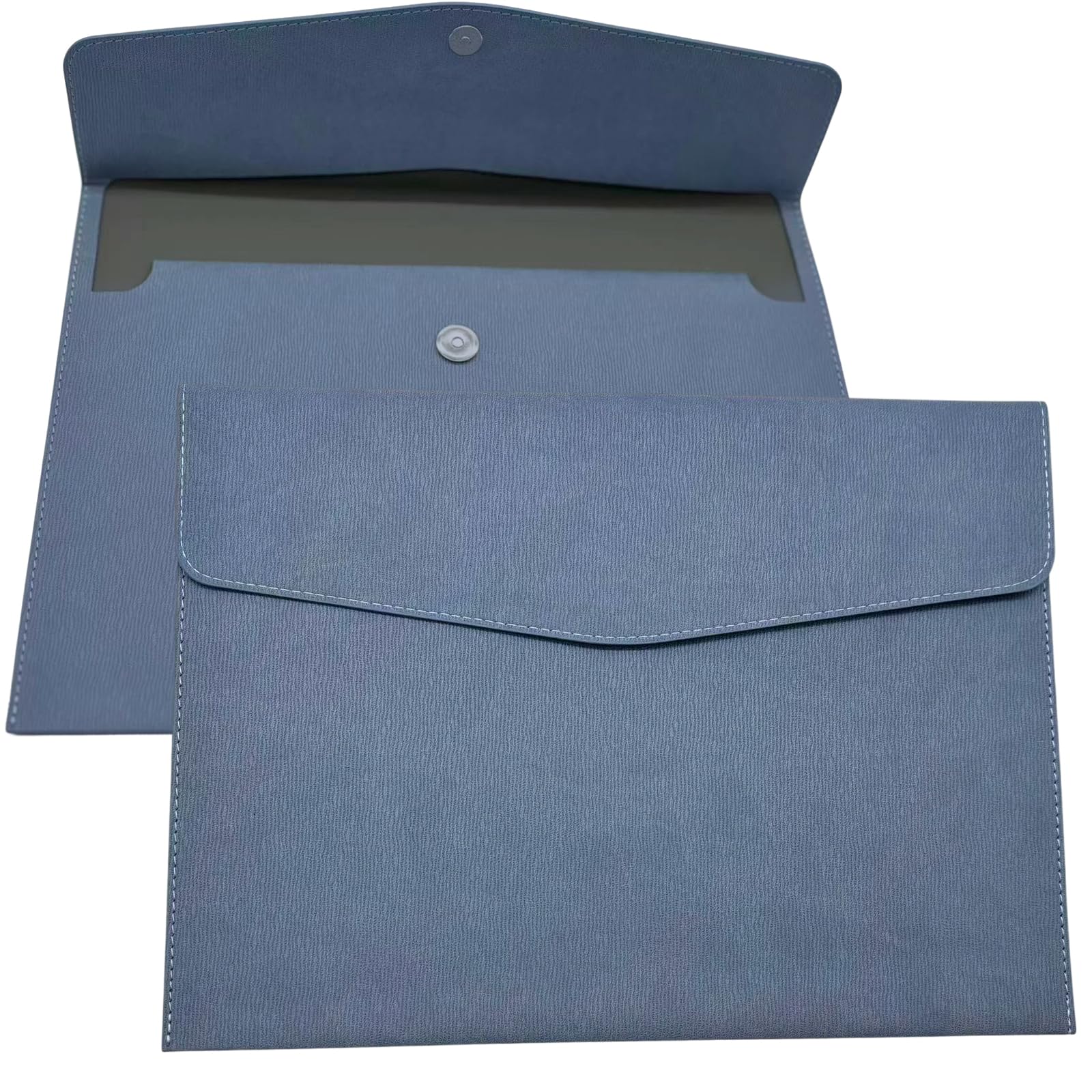 YMWALK A4 Dokumentenmappe aktenmappe, Wasserdichte PU-Leder dokumententasche Aktentasche mit Organizer-Funktion – Praktische Aufbewahrungsmappe für Büro, Reisen, Schule und Zuhause (Blau）