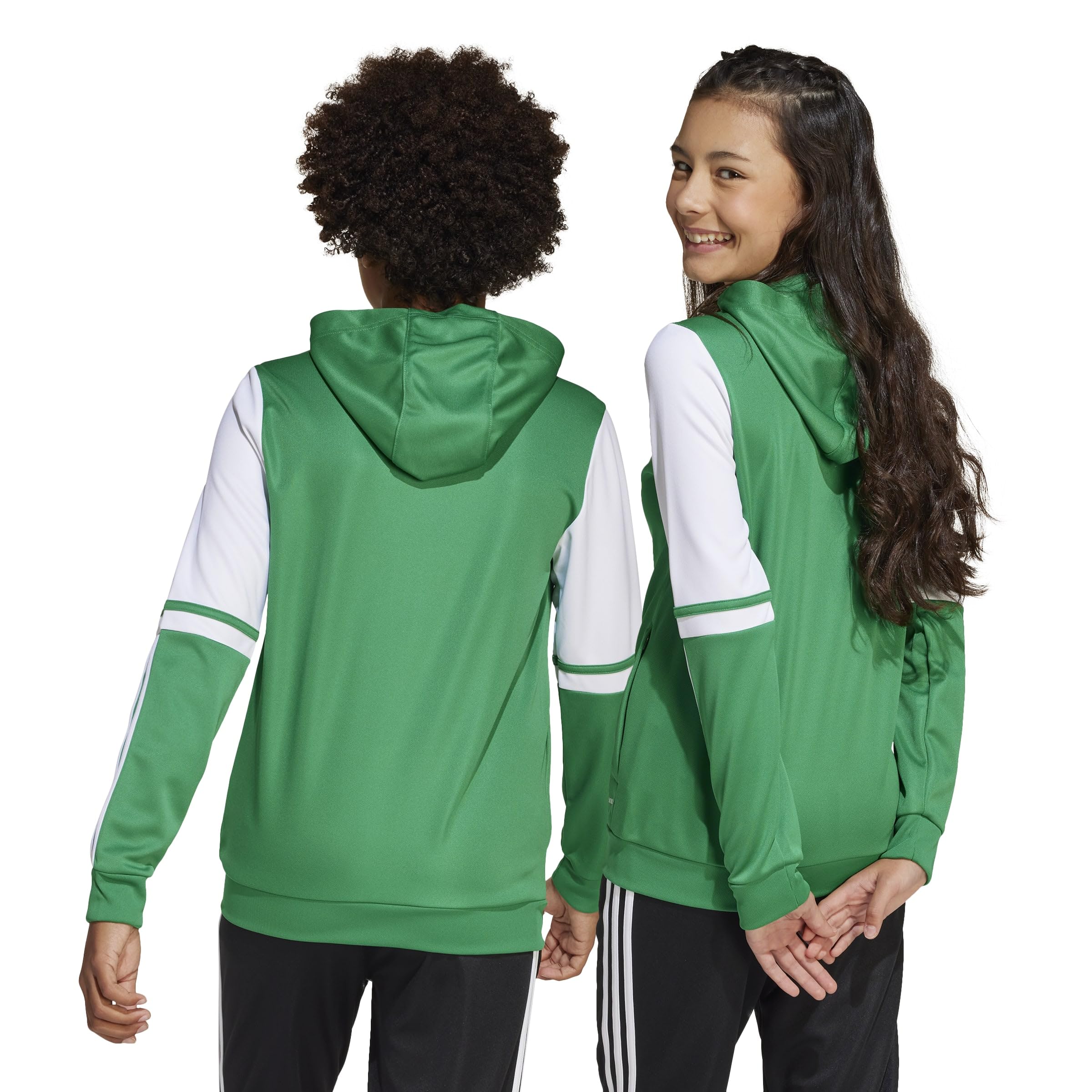 adidas Uniseks - dzieci Squadra25 Hoody Kids Sweatshirt, team green/white, 9-10 Years
