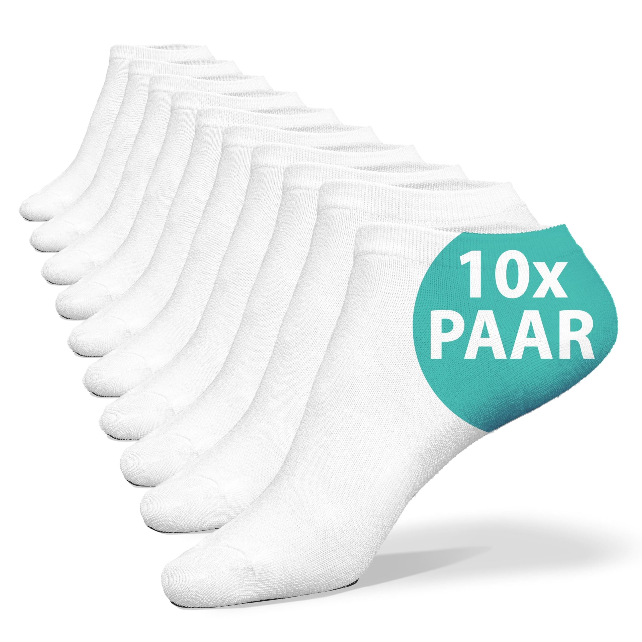 Skarpety do sneakersów, damskie, 39-42, białe, 10 par, różne rozmiary, skarpety sportowe, męskie, 95% bawełna, 5% elastan