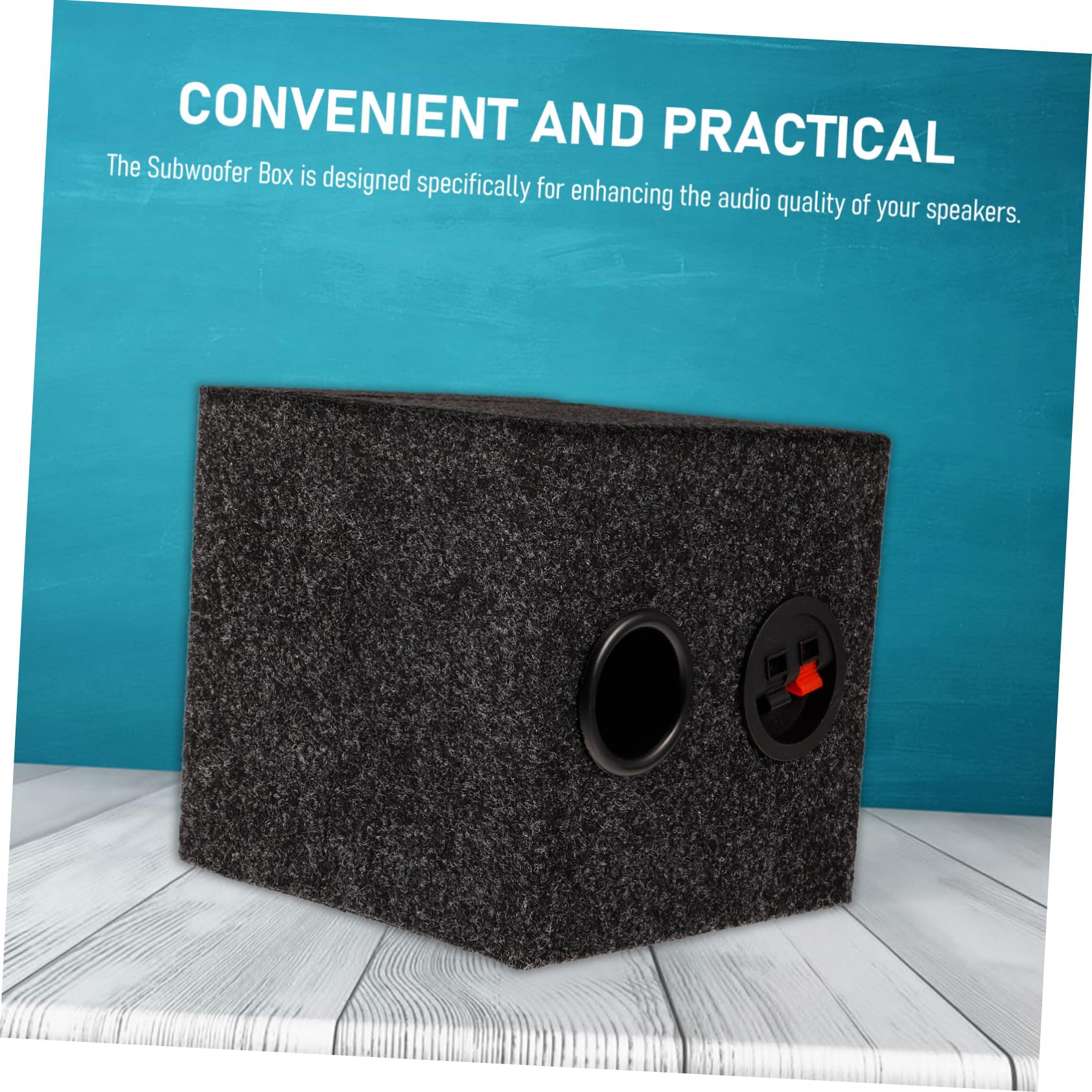 Cassa Acustica Subwoofer Singolo per Auto in Legno Nero, 1 Paio