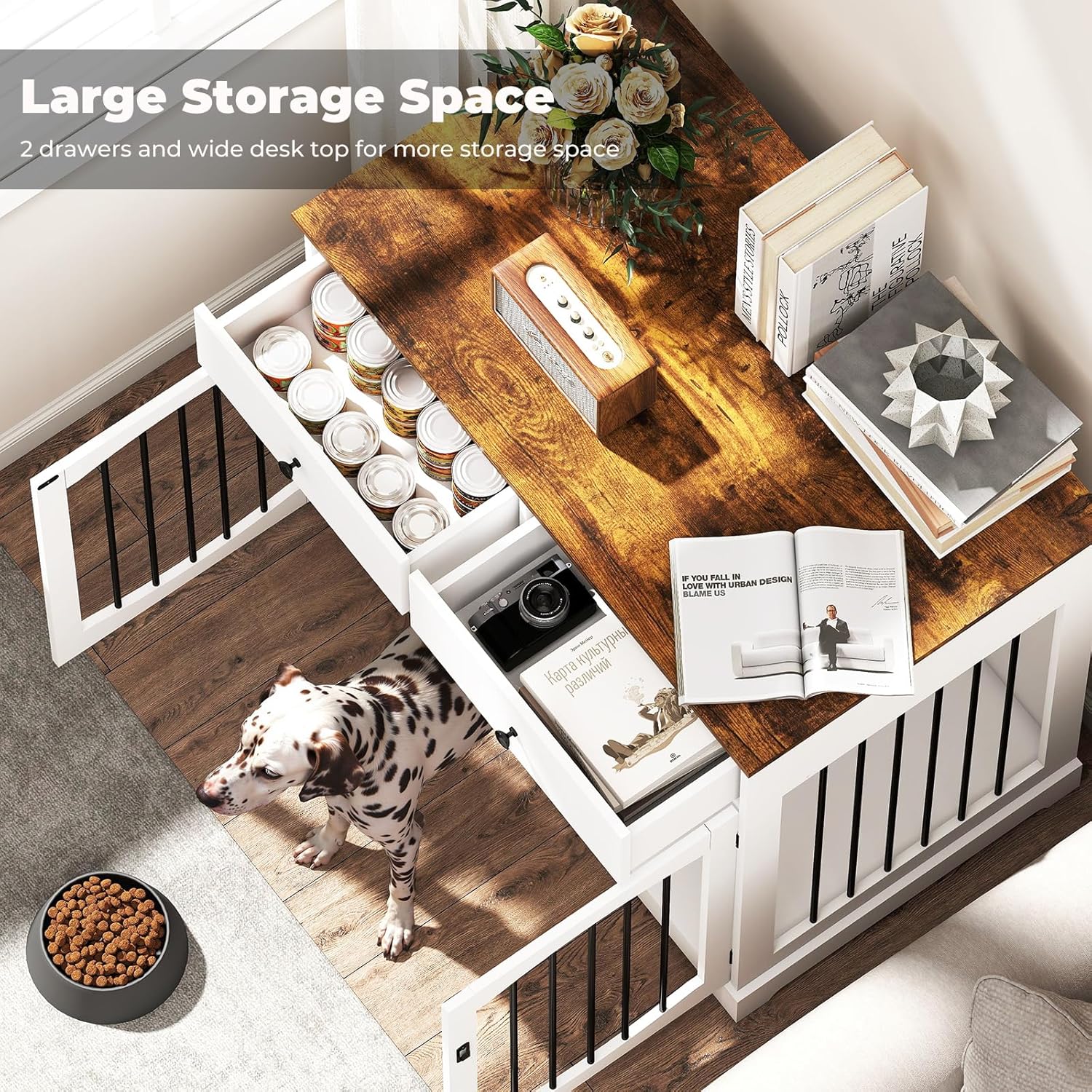 Stylish & Functional: The Ultimate 40" Wooden Dog Crate Furniture Review