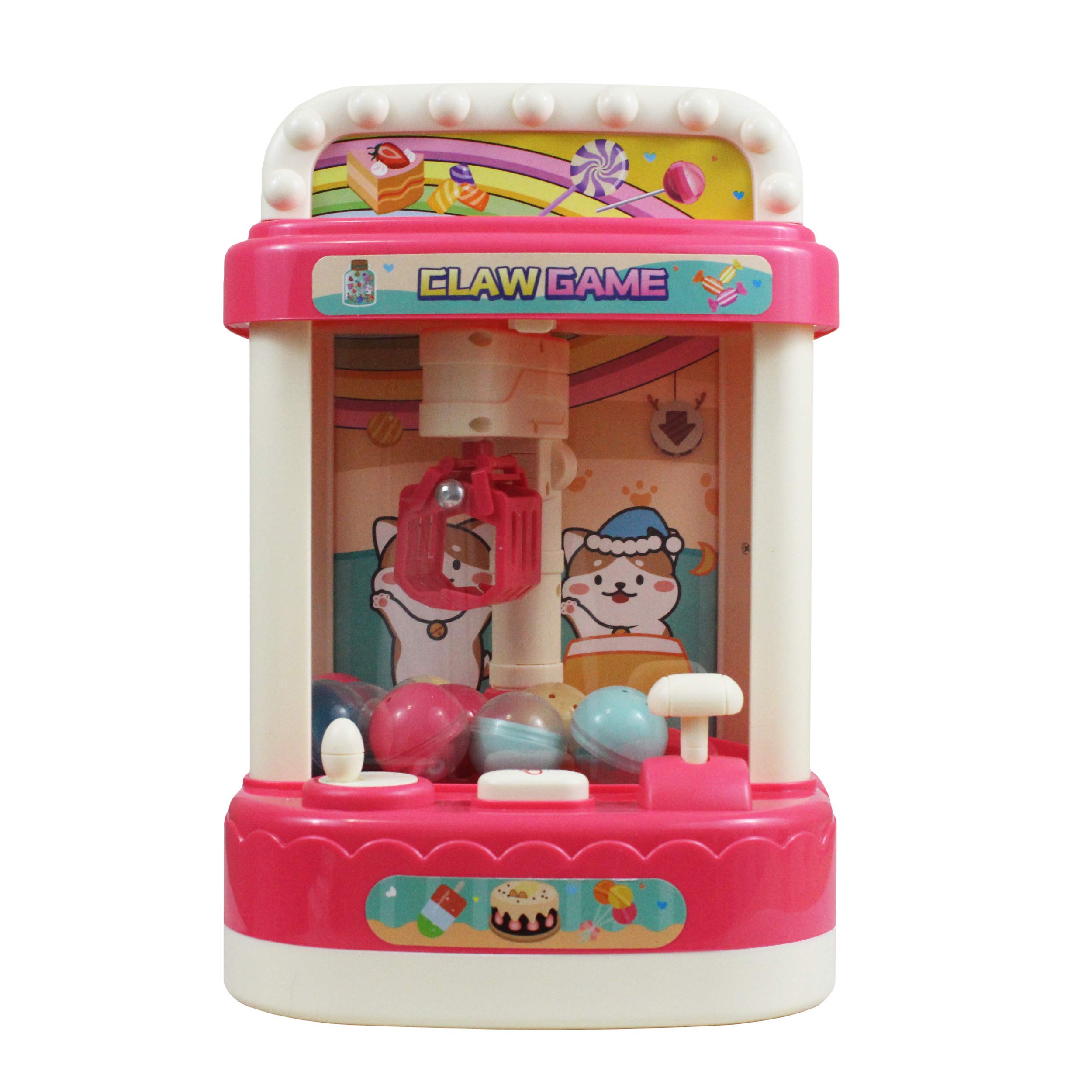 MISTIC COOL Mini Claw Machine for Kids, The Claw Machine Toy Grabber and Dispenser with Lights and Music - Fun for The Whole Family
