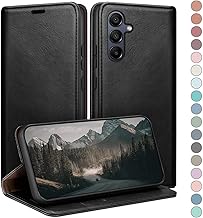 HUOUH für Samsung Galaxy A25 5G Hülle mit RFID Schutzhülle aus Lederhülle Handyhülle,Kartenfach Leder ständer Handy hülle,360 Grad Schutz Cover für Samsung A25 Klapphülle Wallet Case Schwarz