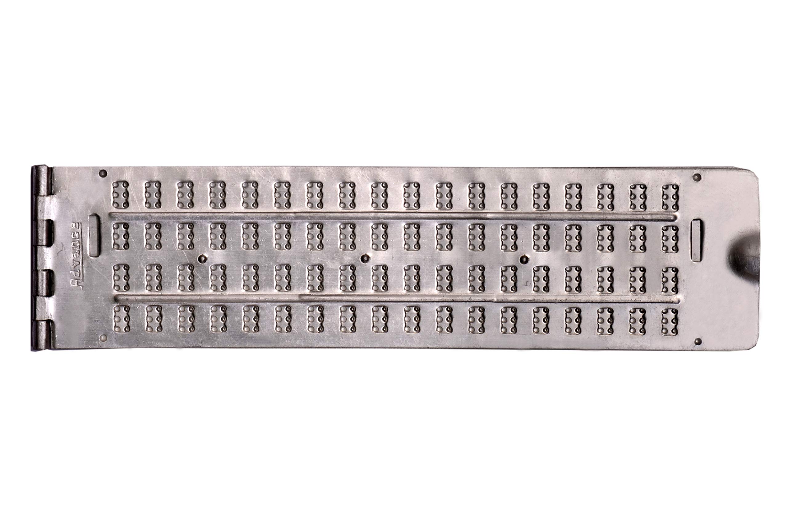 Sponsored Ad - Advance Engineering Works 4 Line 18 Cells Braille Writing Frame (Jumbo) for The Blind Metallic Color