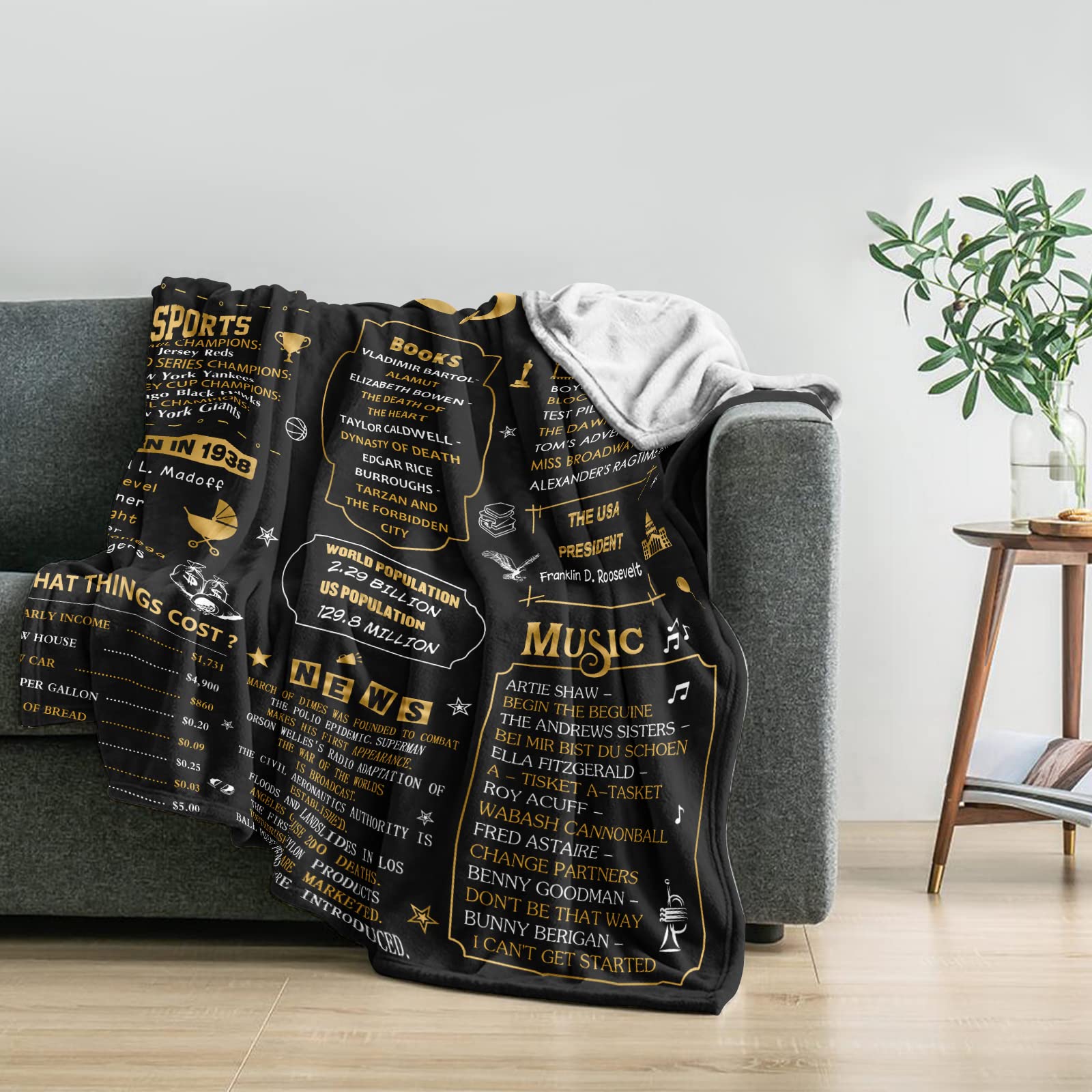 85. Geburtstag Decke – 152x127 Cm, Kuschelige Überwurfdecke Als Geschenk Für Frauen (Mama, Oma)