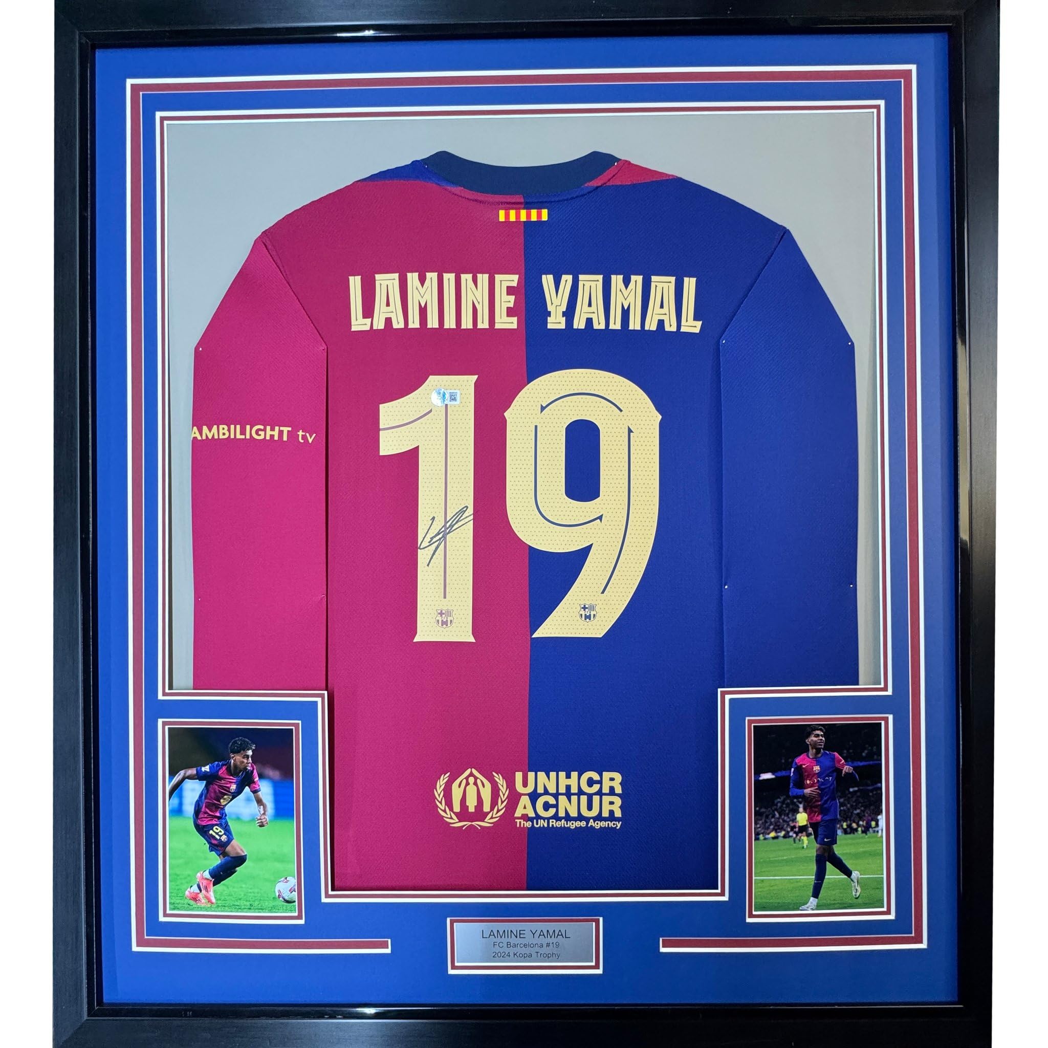 Amazon.com: Framed Autographed/Signed Lamine Yamal 35x39 FC