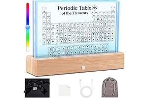 ZXMOTO Periodic Table with Actual Elements for Display and Education