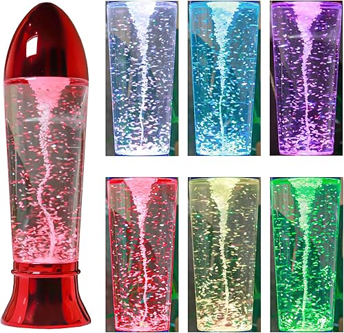 Miniatura 8 de YAKii - Lámpara de tornado LED que cambia de color, 10.5", juguete de ciencia que genera un tornado, funciona con pilas o un cable USB.