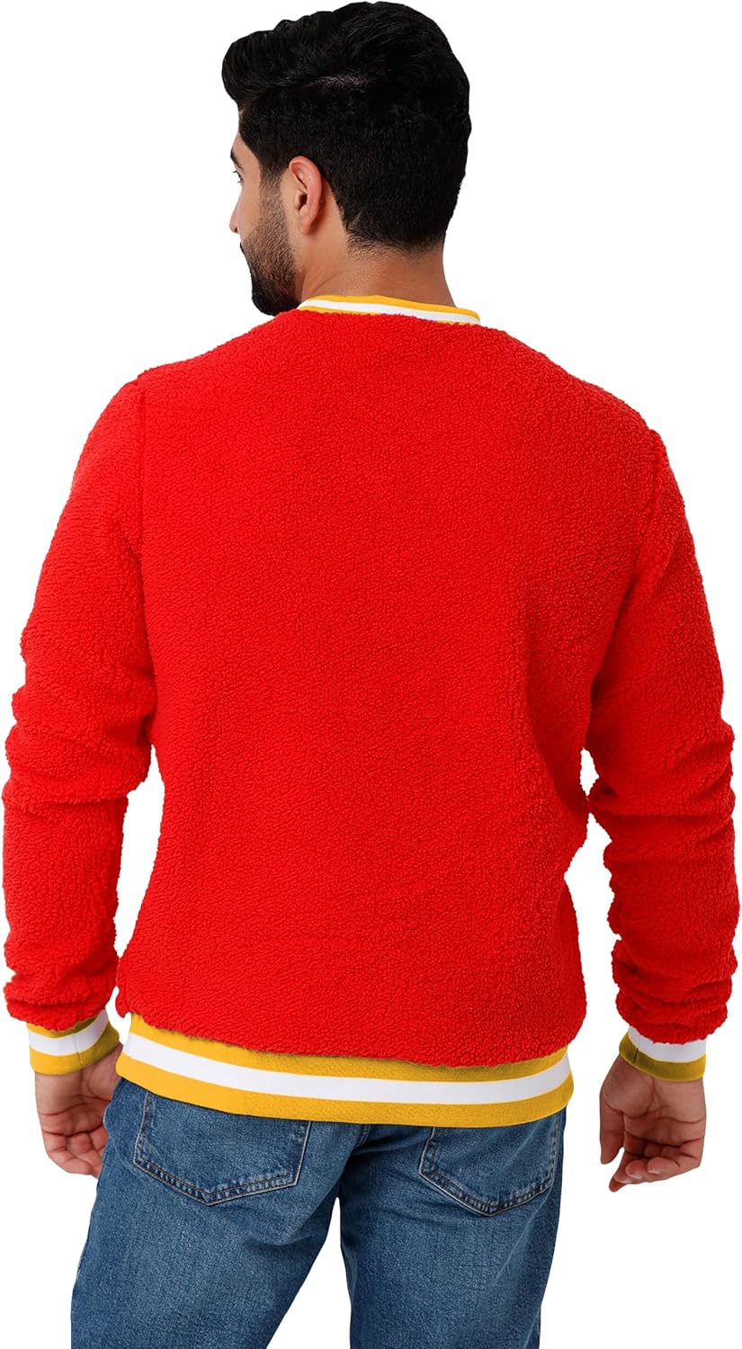 FOCO NFL Mens Sherpa Crew Neck Sweater