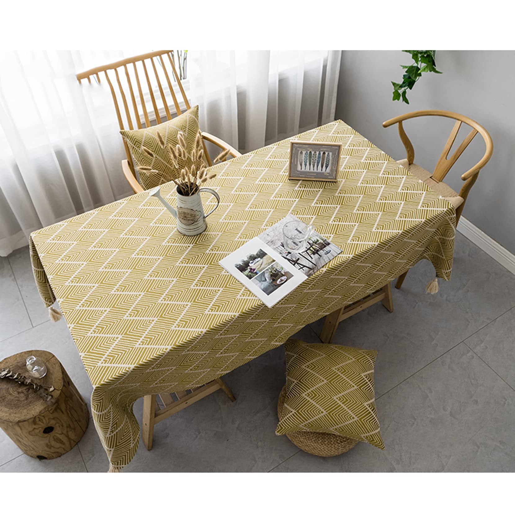 Tovaglia rettangolare impermeabile a prova di perdite, copertura per tavolo da pranzo per feste ed eventi, ideale per decorazioni natalizie, 89 x 130 cm