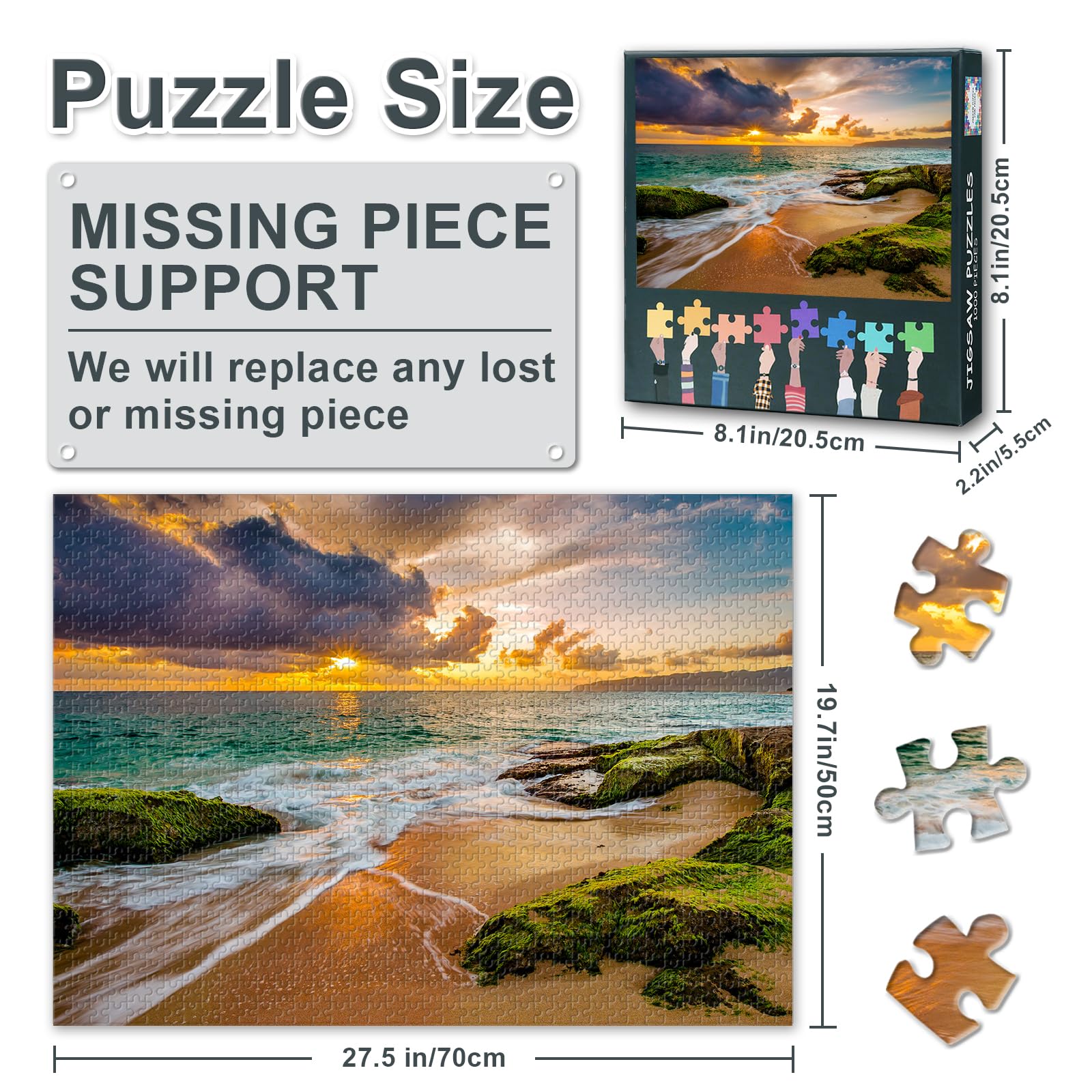 Seascape Puzzles, Beach Puzzles for Adults 1000 Pieces - Image 3