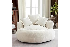 Plush Paradise: White Bean Bag Chair Lounger for Ultimate Comfort