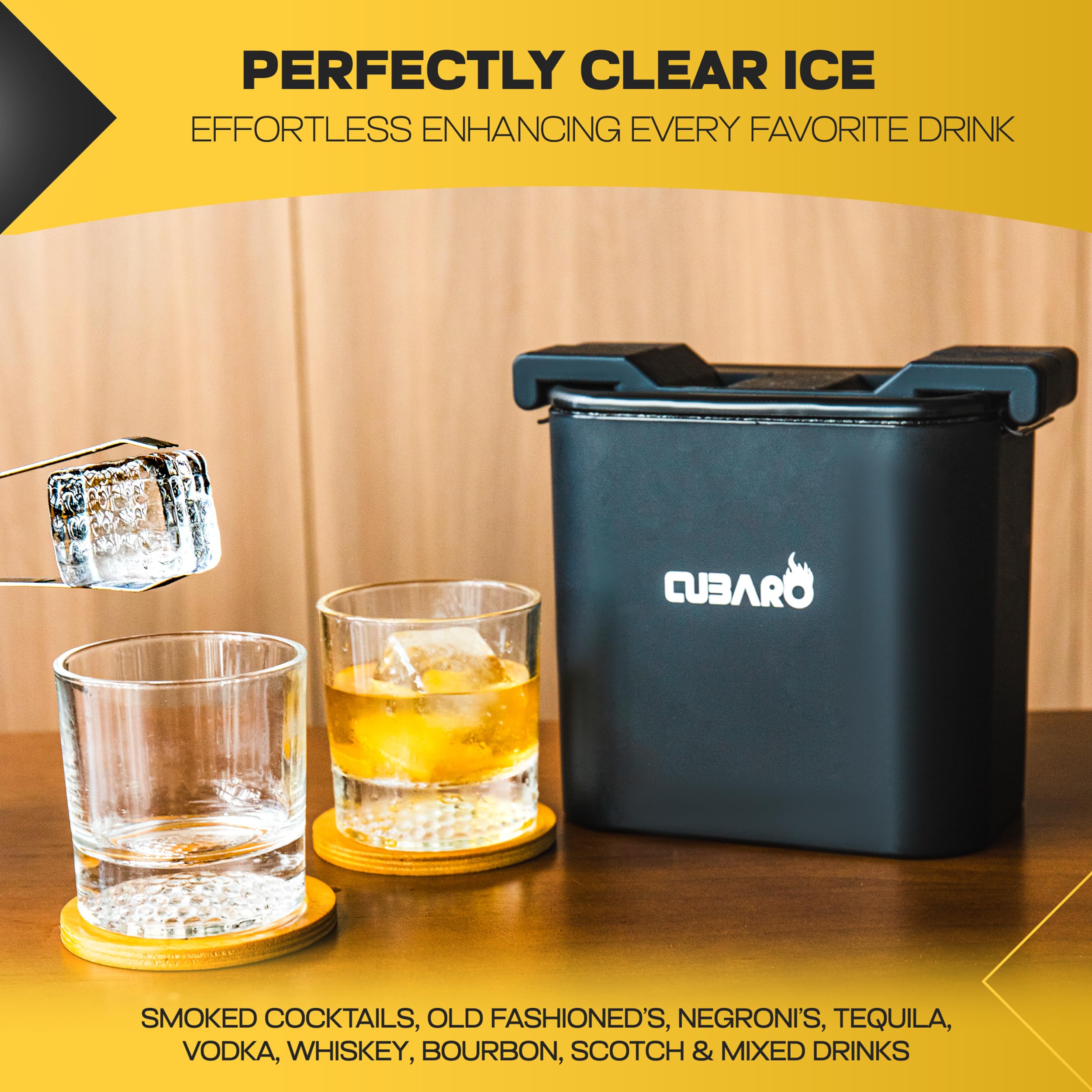 PushGoGo Machine à Glaçons Transparents, 4 Grandes Boules De Glace Transparentes De 6,1 Cm Pour Whisky, Cocktails, Bourbon, 4 Cavités En Silicone Sans BPA, Faciles à Enlever Avec Sac De Rangement