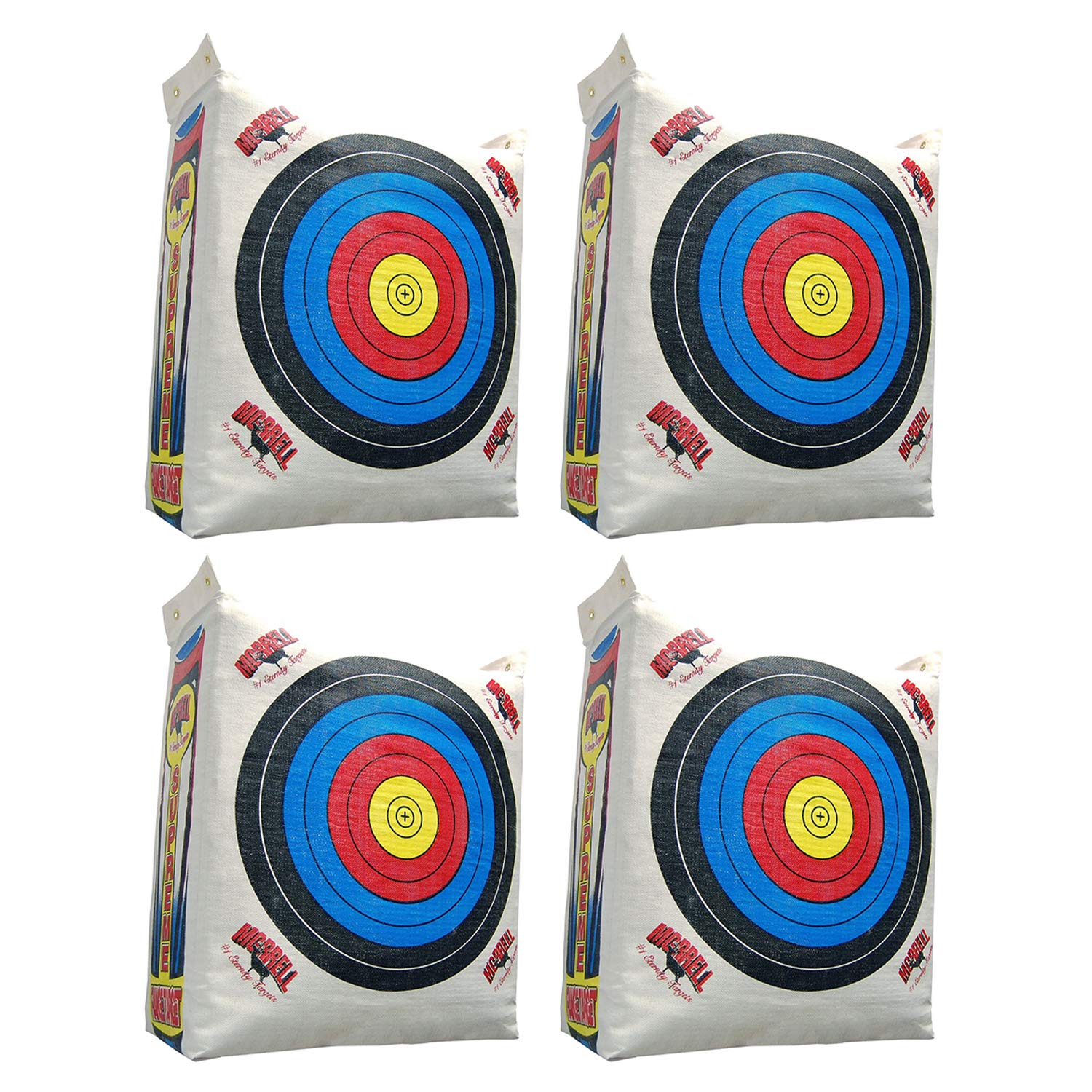 Morrell Weatherproof Supreme Range Adult Field Point Archery Bag Target with NASP Scoring Rings, Nucleus Center, and IFS Technology (4 Pack)