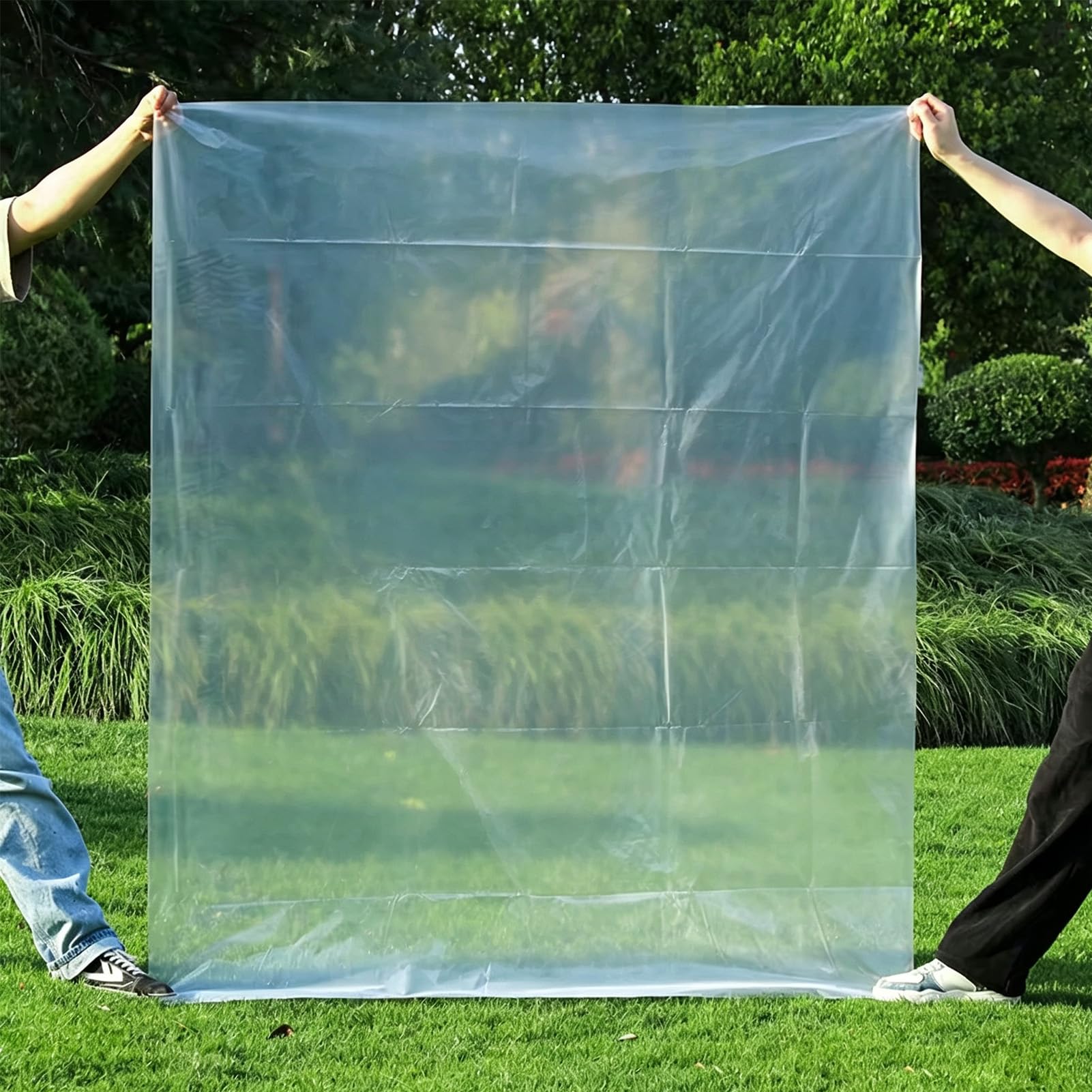 GESDYO 5PCS Extra Large Clear Plastic Storage Bags 150x150cm Heavy Duty Waterproof Jumbo Suitcase Bags for Clothes, Furniture, Luggage, Quilts, Chairs, Bike & Big Plush Toy Storage