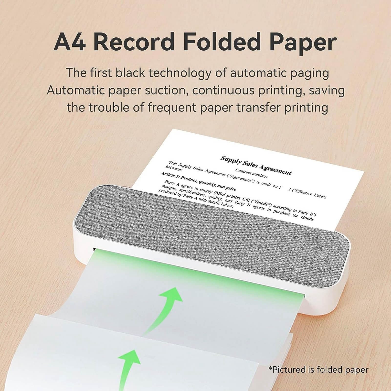 Papier Termiczny A4 do Drukarek Termicznych, 2 Rolki, Szerokość 30mm, Biały, Bezpieczny BPA-Free, Wodoodporny, Kompatybilny z M08F PeriPage MT810