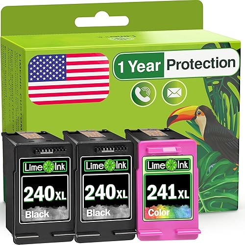 Miniatura 1 de Limeink 3 cartuchos de tinta remanufacturados de repuesto para Canon 240xl 241xl Combo Pack para Cannon 240-241 cartucho de tinta de impresora para