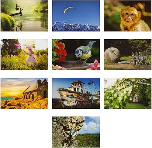 Miniatura 10 de Best Paper Greetings Paquete de 40 postales de viaje a granel de todo el mundo para correo, 20 diseños surtidos (4 x 6 pulgadas)