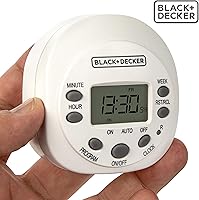 Vista 5 de BLACK+DECKER Temporizadores de luz, programables, para interiores, 1 paquete, con toma de tierra, toma de corriente digital compacta con modo