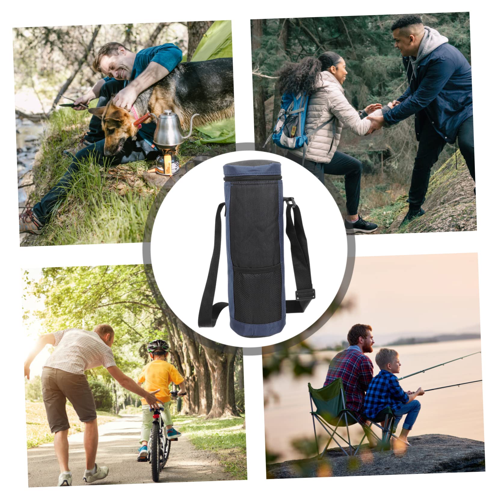 Yardwe 4 Piezas Juego De Tazas Termo Aislamiento Cámping Manga Bolsa Largo Funda Enfriadora De Botellas Tapa De Biberón De Bebé Portabotellas Aislado Cantimplora Tela Oxford
