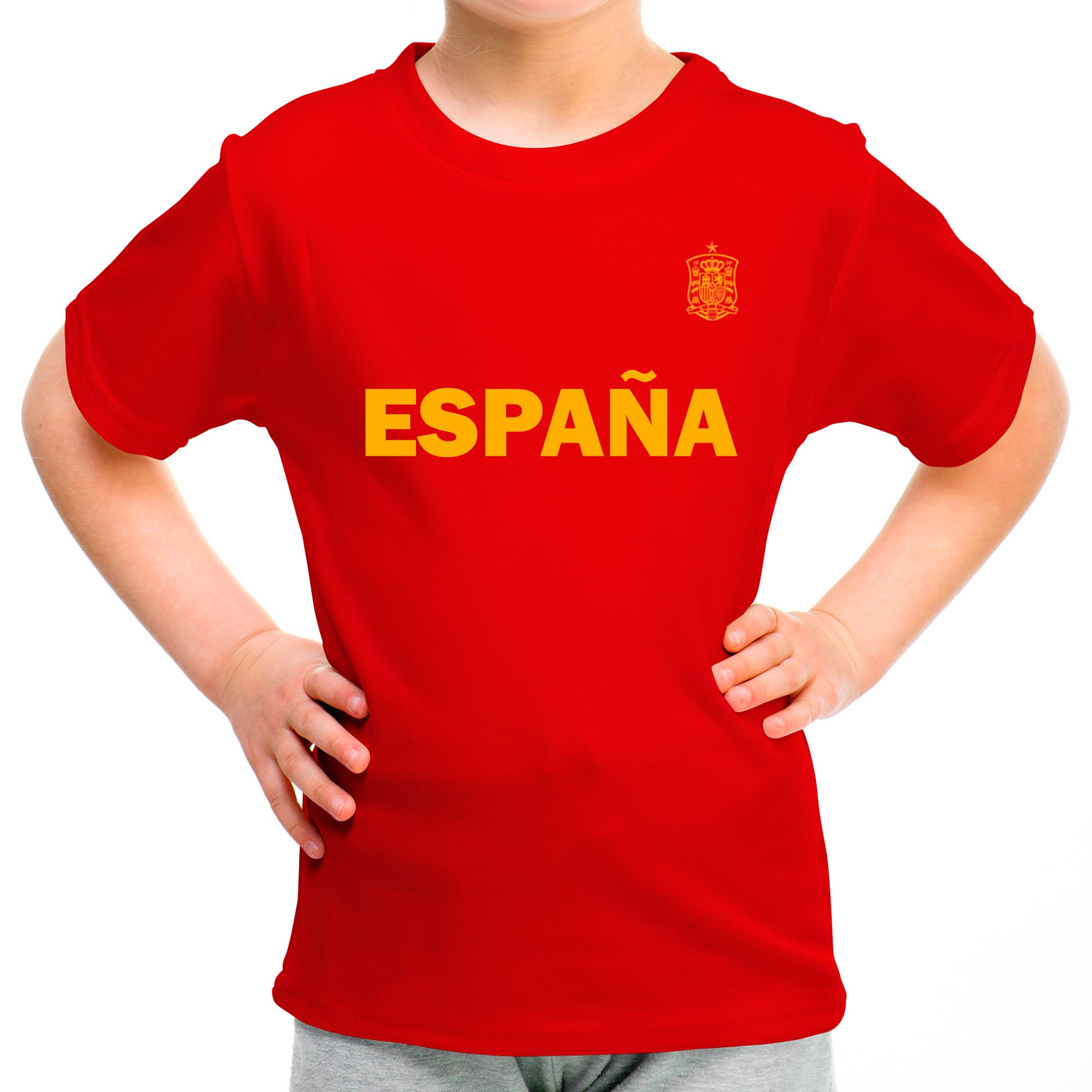 LolaPix Camiseta España selección de fútbol Personalizada Nombre y Numero. Niños