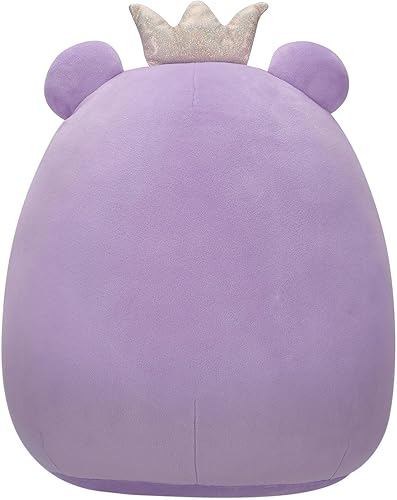 Miniatura 3 de Squishmallows Francine Purple Frog original de 14 pulgadas con mejillas de corazón y corona dorada - Peluche grande oficial de Jazwares