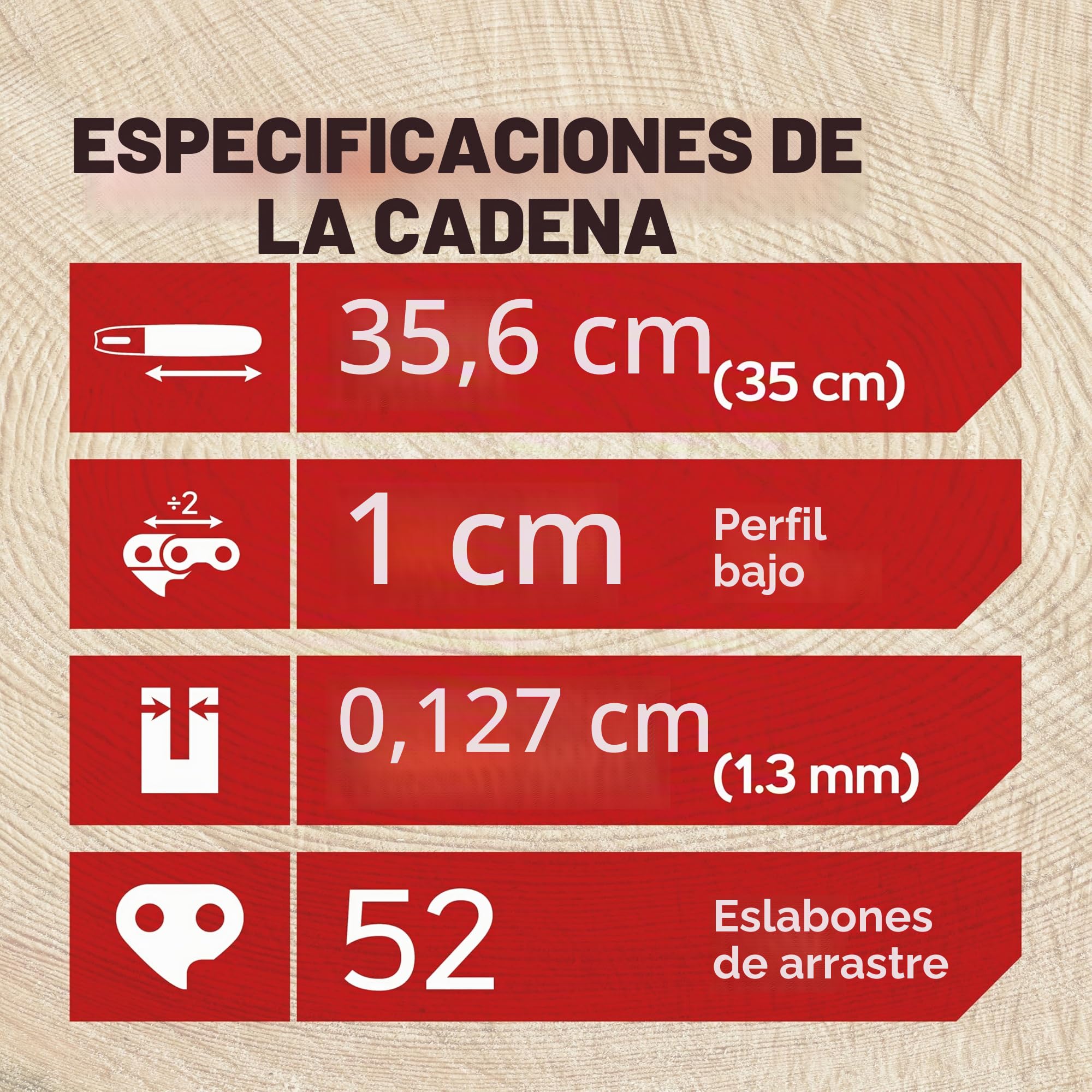 Oregon Pack de 3 Cadenas de Motosierra de Paso 3/8" LP, Calibre .050" (1,1 mm) para Espada de 14" (35 cm), 52 Eslabones Motrices – Cadena de Repuesto, CompatibleHusqvarna, Ryobi, Bosch, Einhell y más