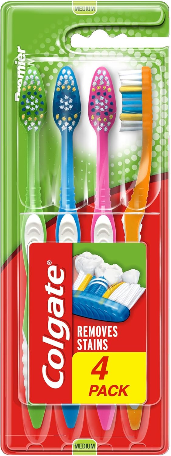 A – Z Colgate Toothbrush Premier Clean 4 Pack White