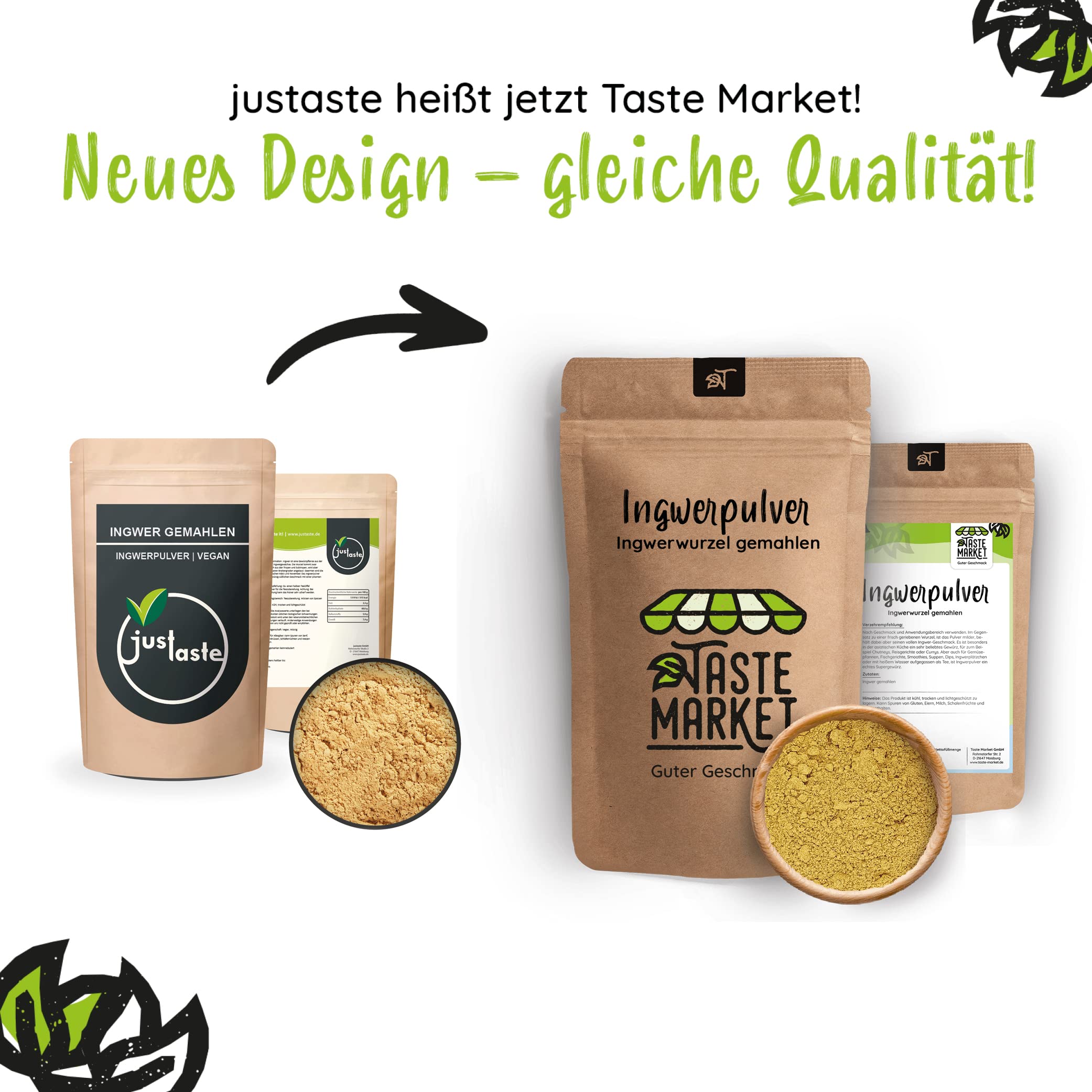25 kg Ingwer Pulver | Ingwer gemahlen | Ingwertee | Ingwerwurzel gemahlen | Gewürz Spice | Ingwerwasser Ingwertinktur 25.000 g