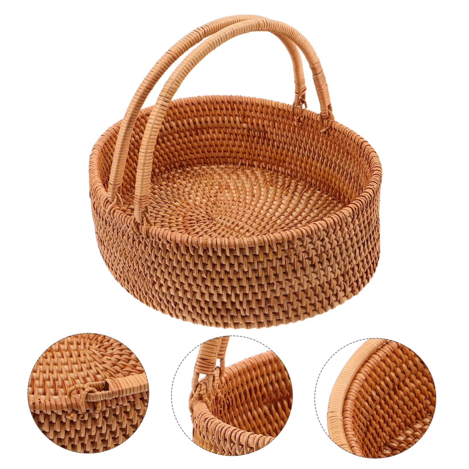 Cesta De Almacenamiento De Ratán Cestos Almacenaje Cestas De Almacenamiento De Cocina Tejidas De Ratán Light Brown