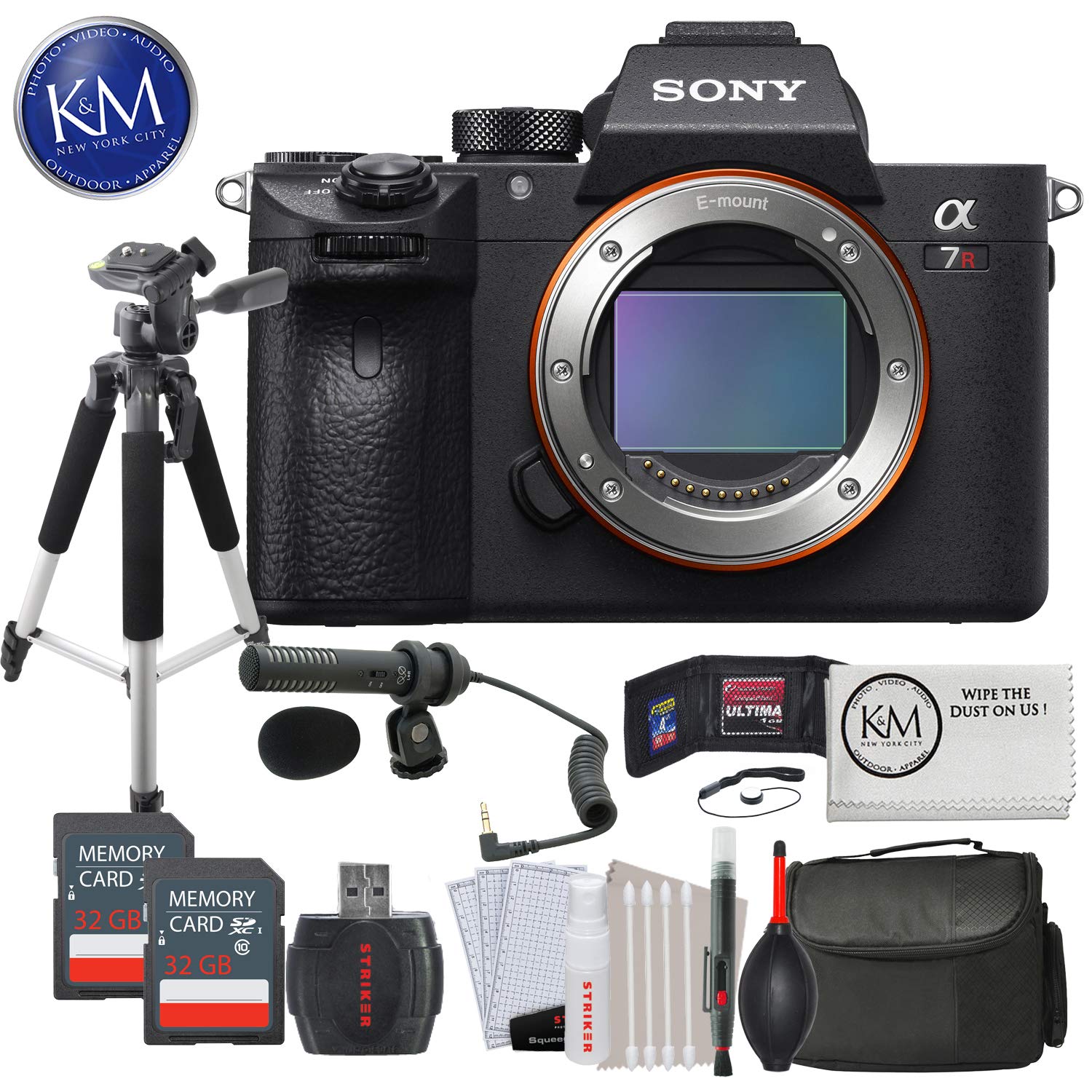 Sony Alpha a7R IIIA Mirrorless Digital Camera Body w/Audio Technica Microphone & Deluxe Bundle