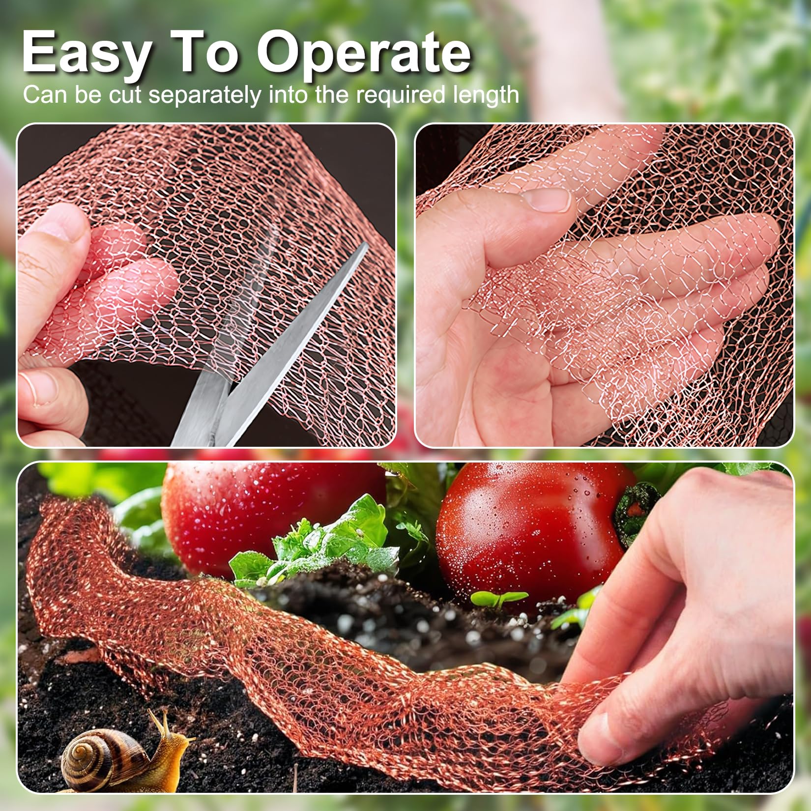 Filet Anti-limaces Et Escargots En Cuivre - 6 Mètres, Maille Fine - Protection Jardin, Potager, Plantes - Répulsif Naturel Sans Produit Chimique