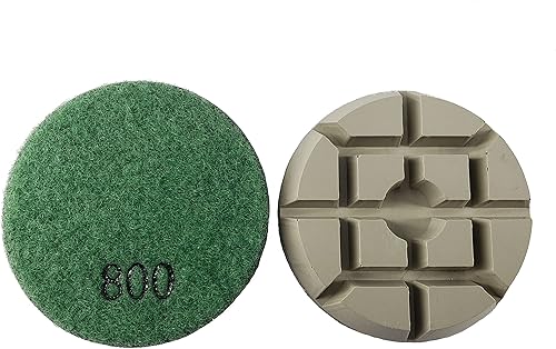 Miniatura 14 de Almohadillas de pulido de diamante de resina de 3 pulgadas, resina oscura, juego de 3, altura de segmento de 0.236 in, seco o húmedo, grano #50