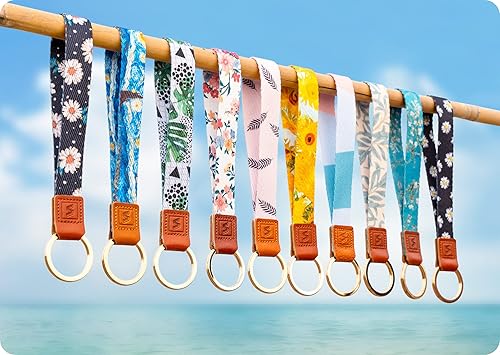 Miniatura 3 de SENLLY Correa de cordón para llaves, diseño de patrón original para llavero de muñeca