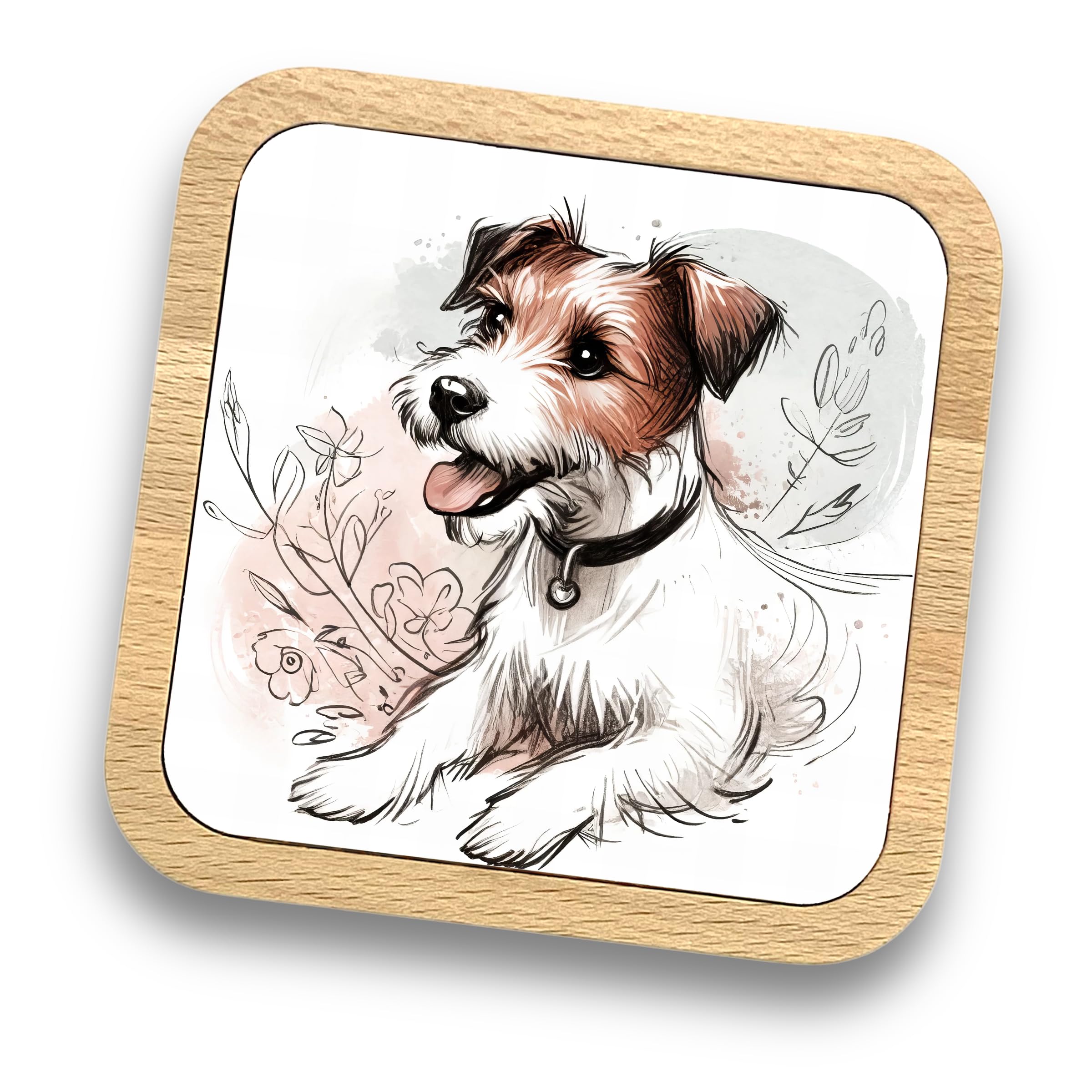 Jack Russell Terrier Gift Idea Wooden Coaster, 20+ Breeds Available!, Gift for Dog Dad Dog Mum, Lovers, Owners, Walkers