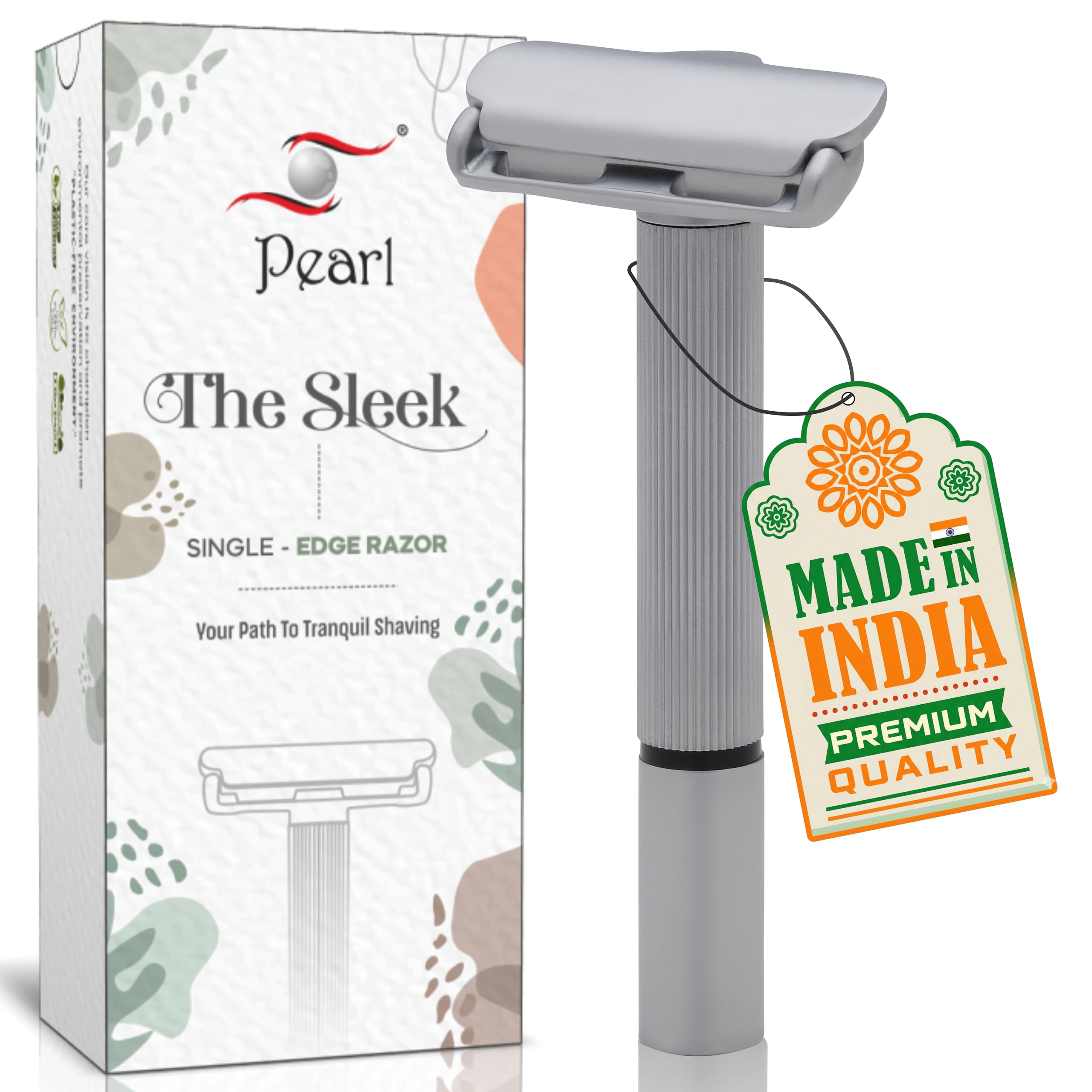 The Pearl Shaving Sleek Razor - Revolutionary Eco Friendly Cartridge Alternative for Smooth Shave Experience, Single Blade for All Skin Types | Diwali Gift Options