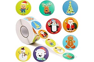 Juvale 1000 Pieces Christmas Stickers