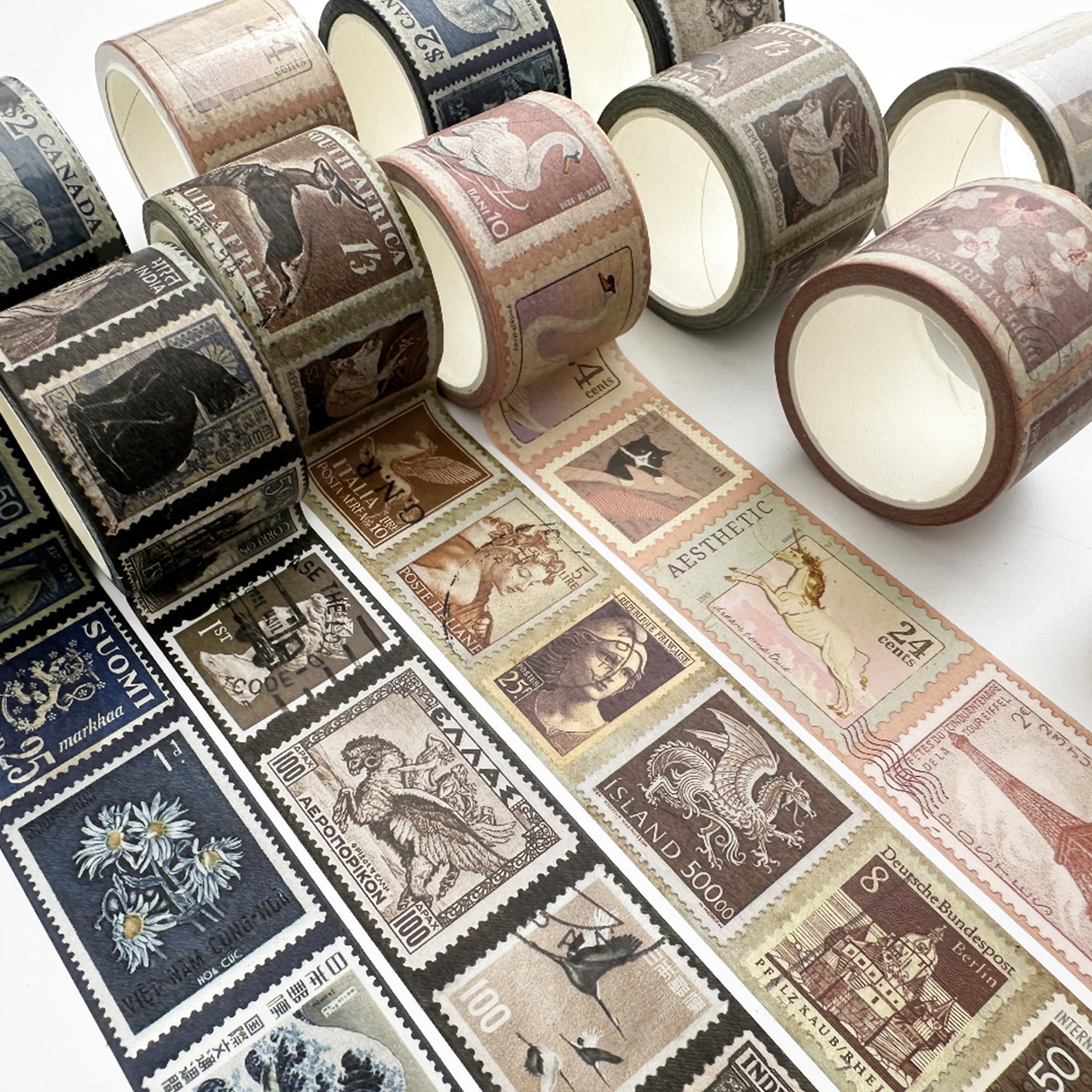 Zestaw 4 rolek taśmy Washi, taśma maskująca, taśma maskująca dla dzieci, kolorowa taśma klejąca do scrapbookingu, pamiętnika, planera, pakowania prezentów