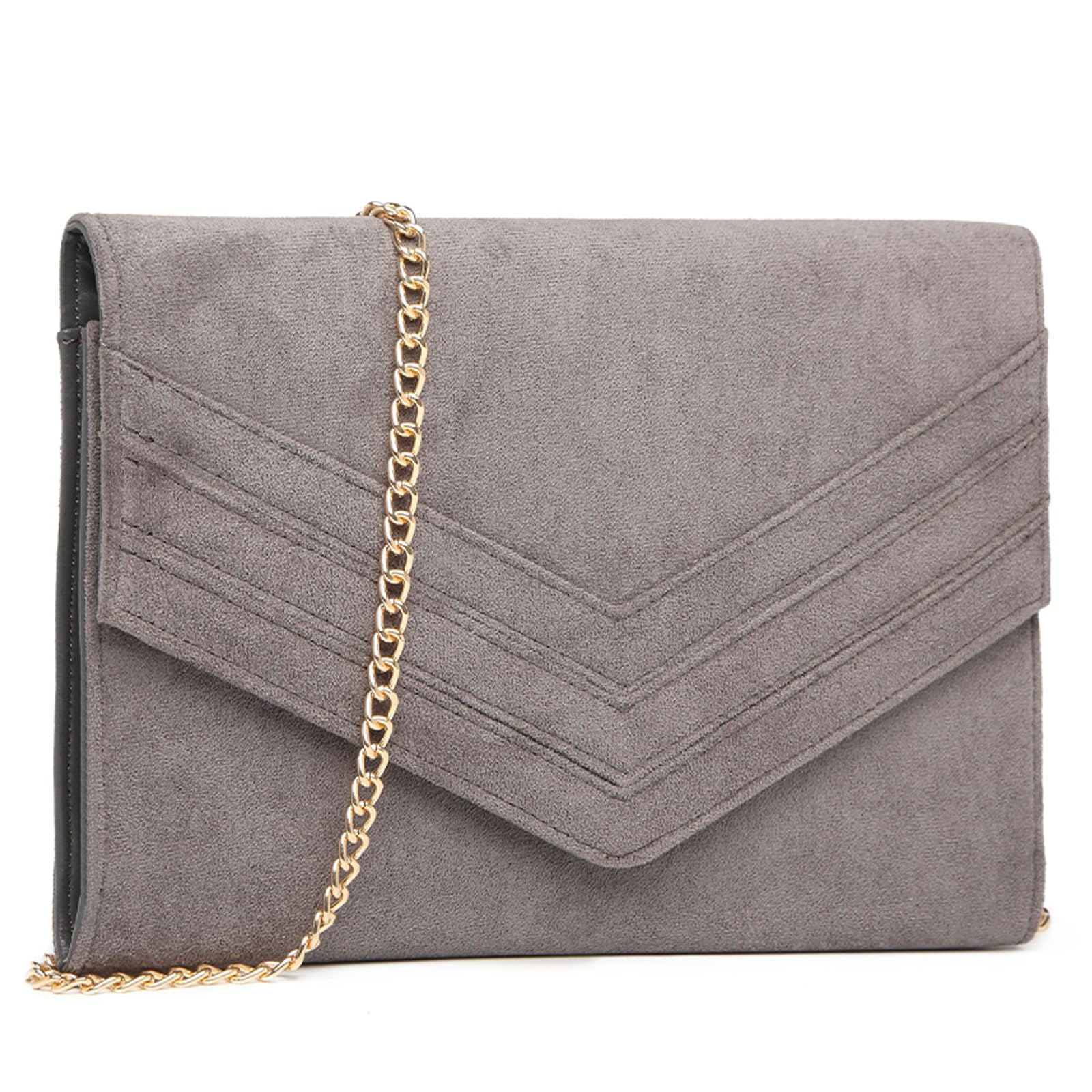 Larcenciel Dameshandtas, clutch, party, glanzend, met afneembare