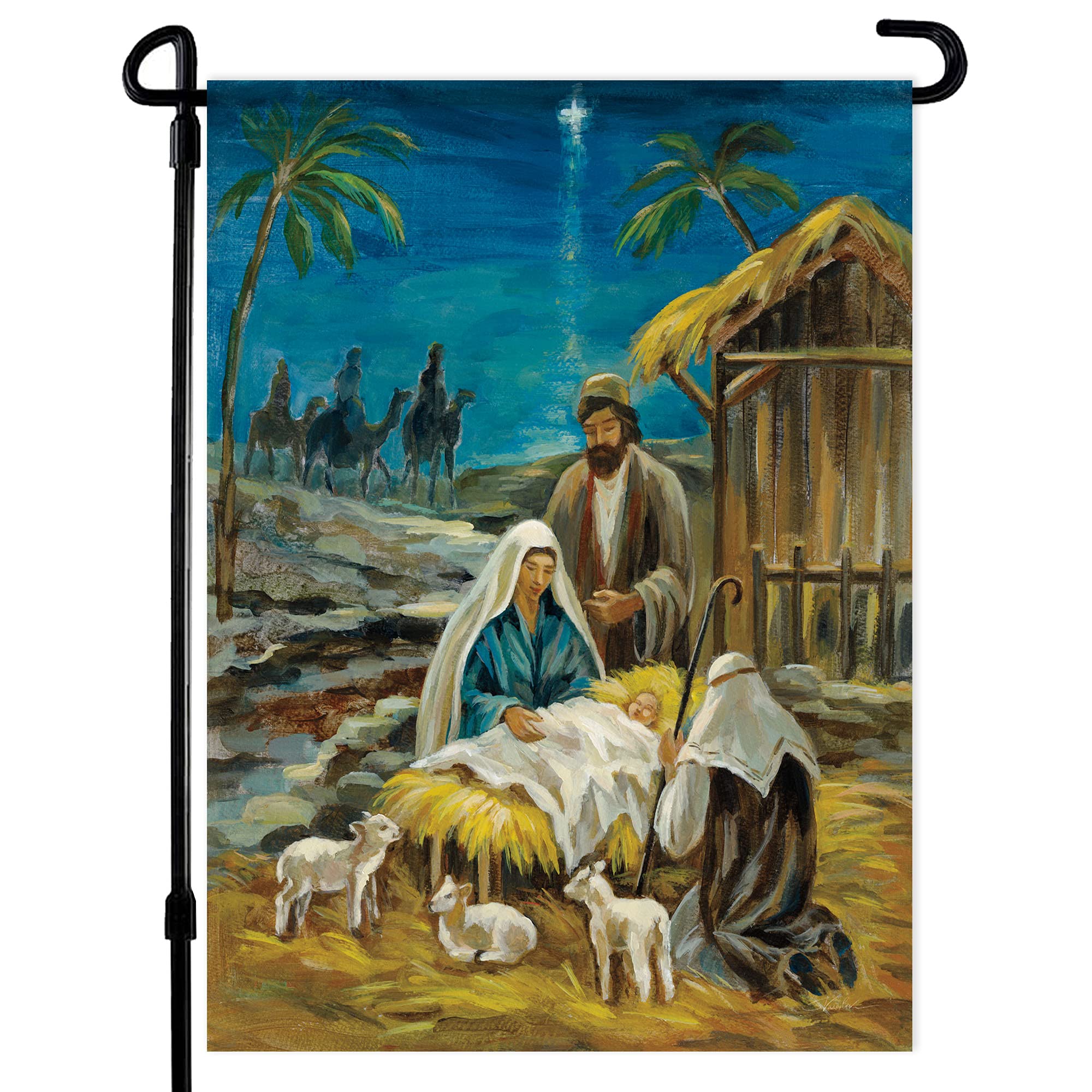 Nativity Christmas 12x18 Double Sided Polyester Garden Flag